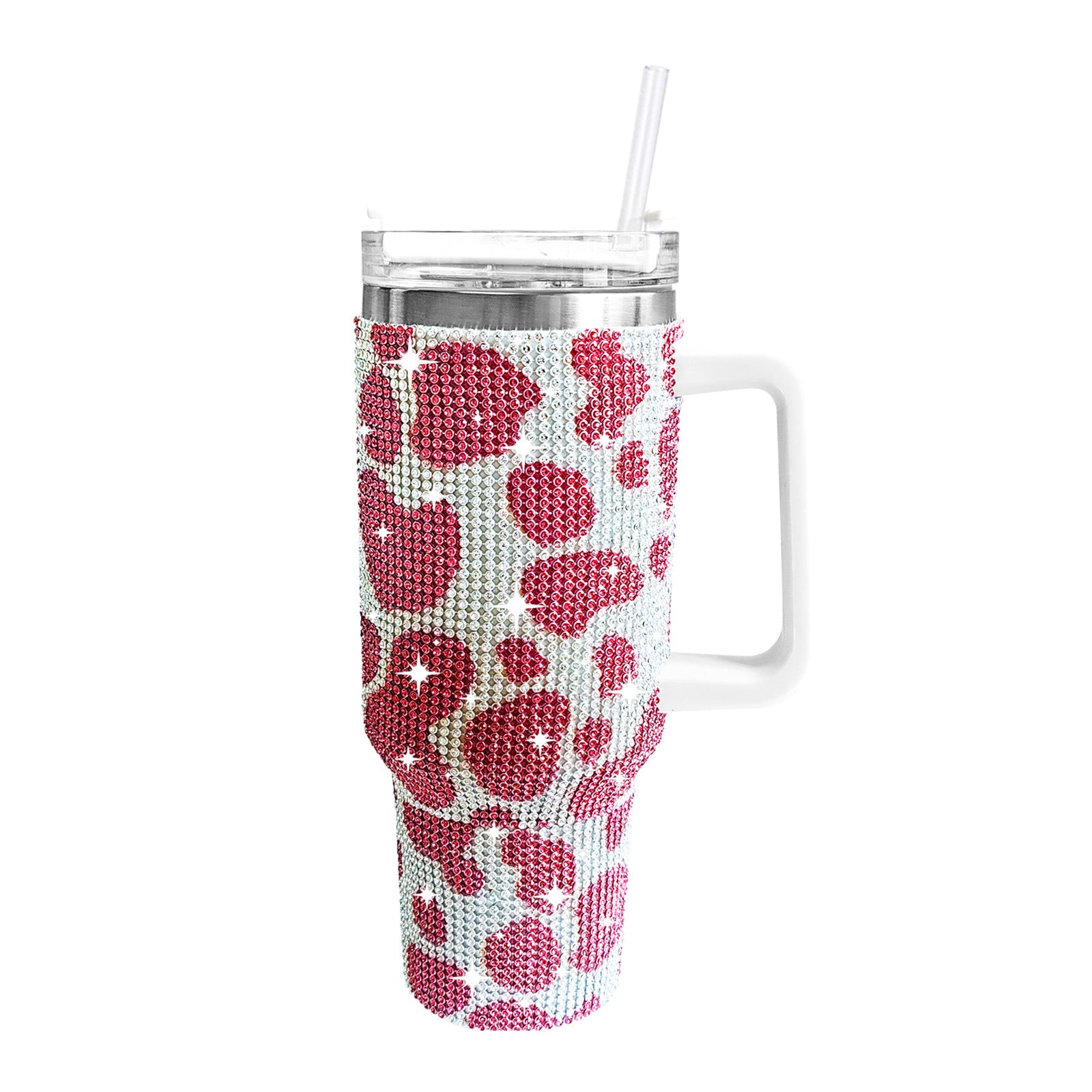 Wholesale Tumbler Ice Bullies Cup  Diamond Cow Print Leopard Print 40oz Stainless Steel Ice Bullies Cup